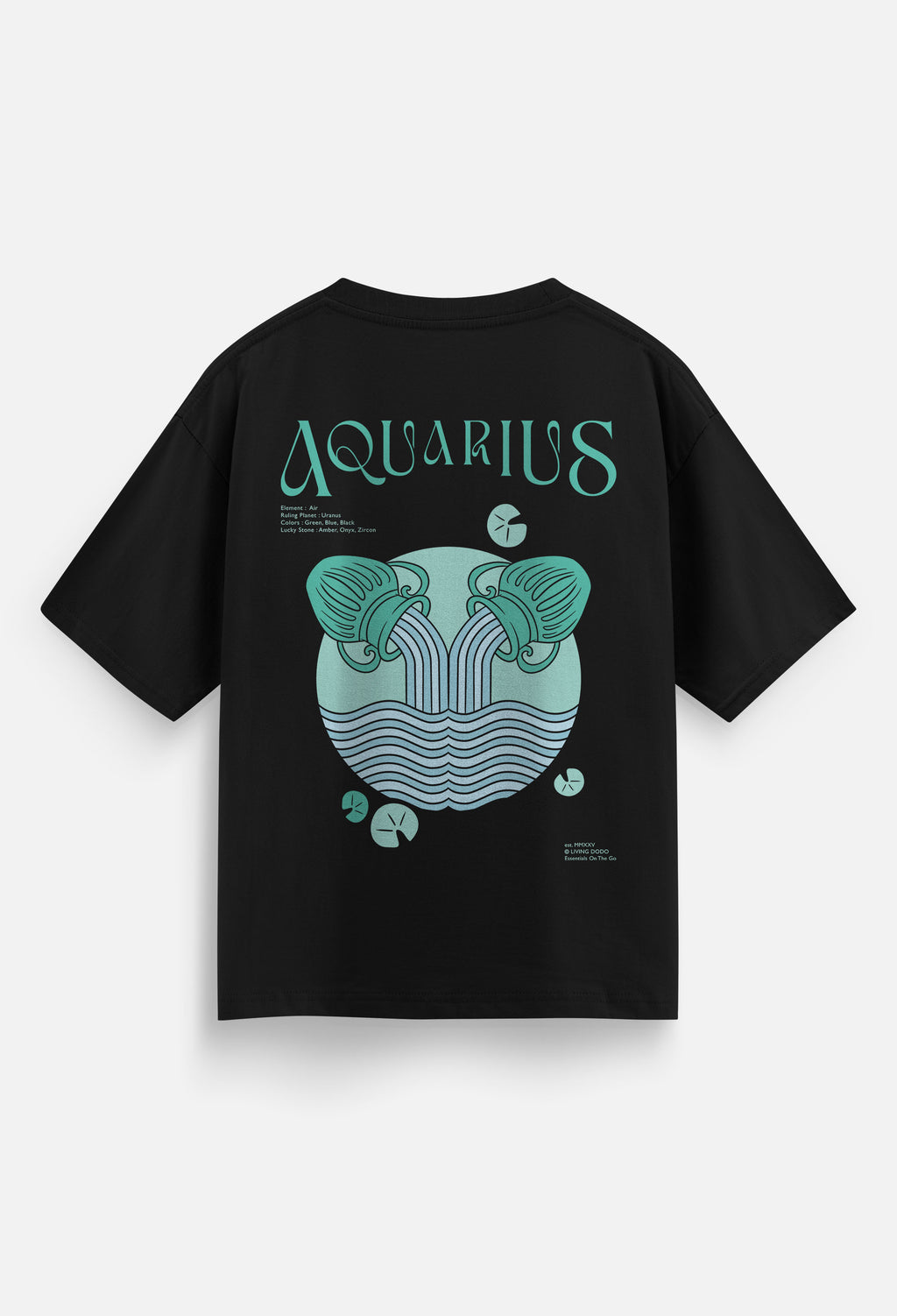 Aquarius - Zodiac Men Oversized T-Shirt