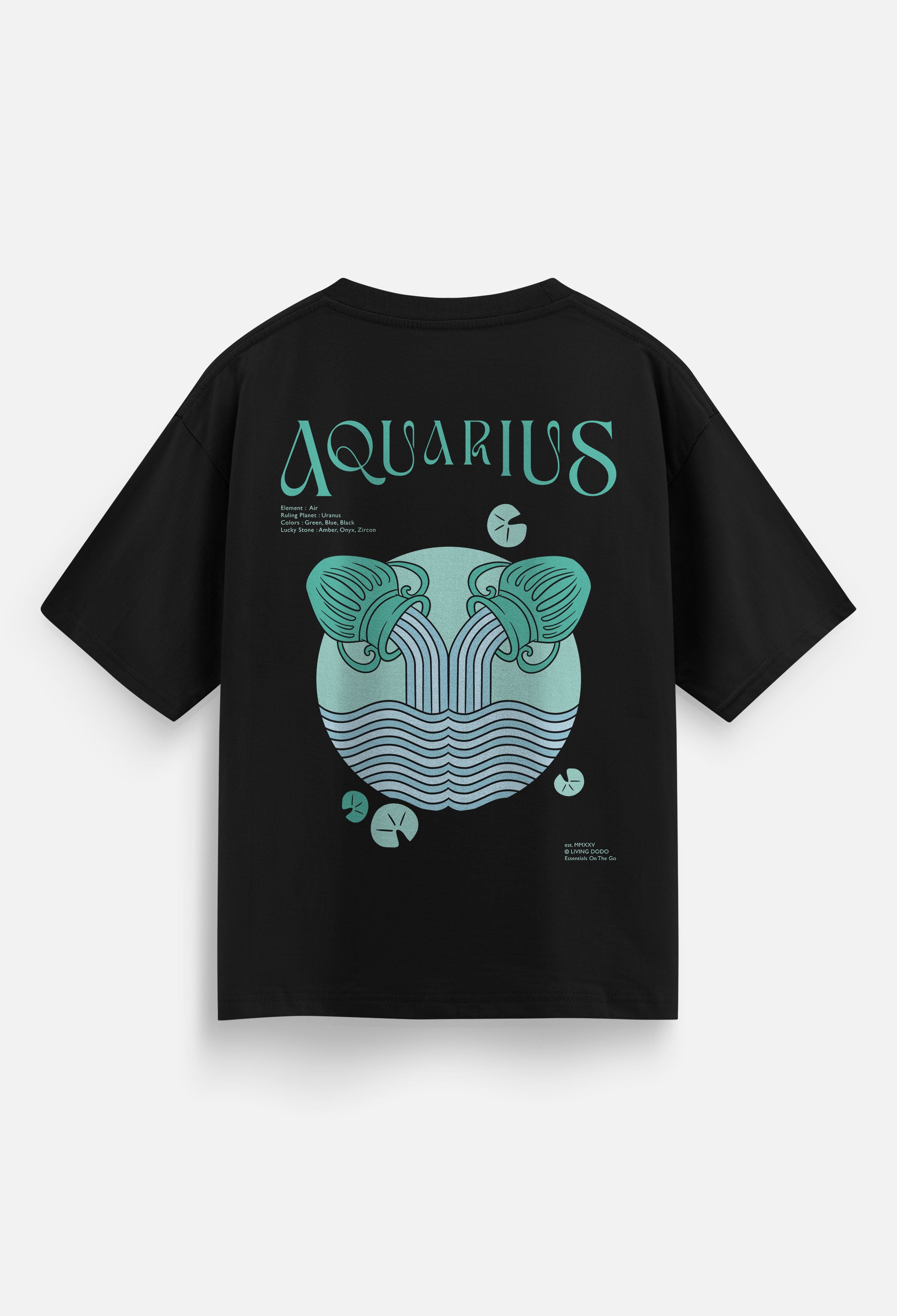 Aquarius - Zodiac Men Oversized T-Shirt