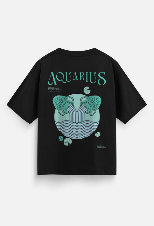Aquarius - Zodiac Men Oversized T-Shirt