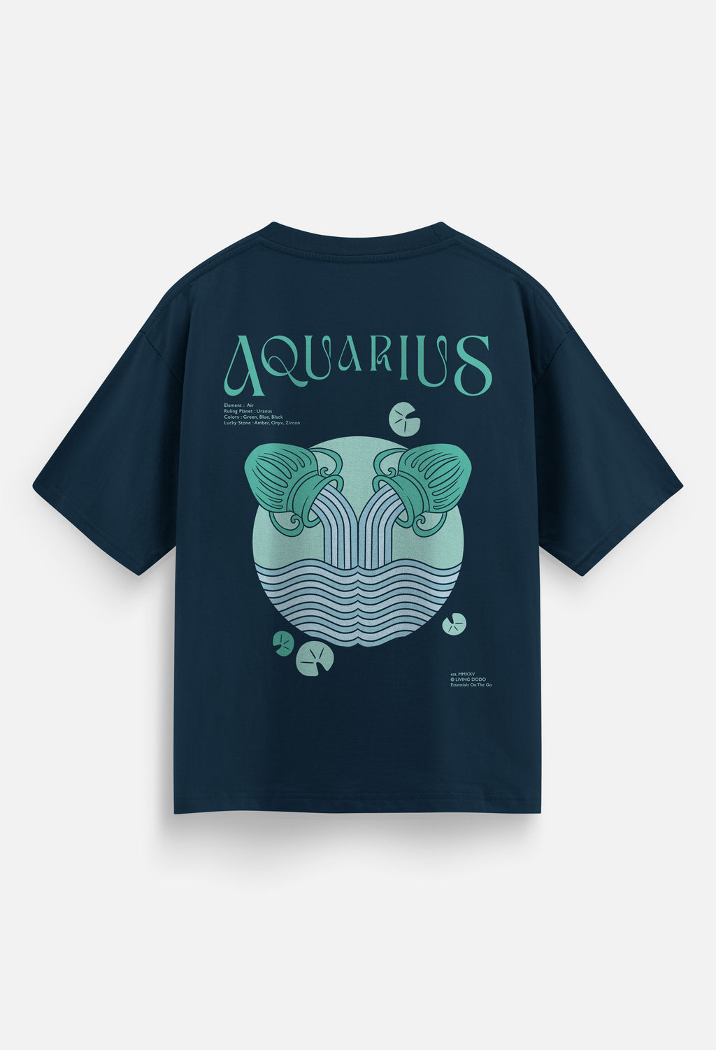 Aquarius - Zodiac Men Oversized T-Shirt