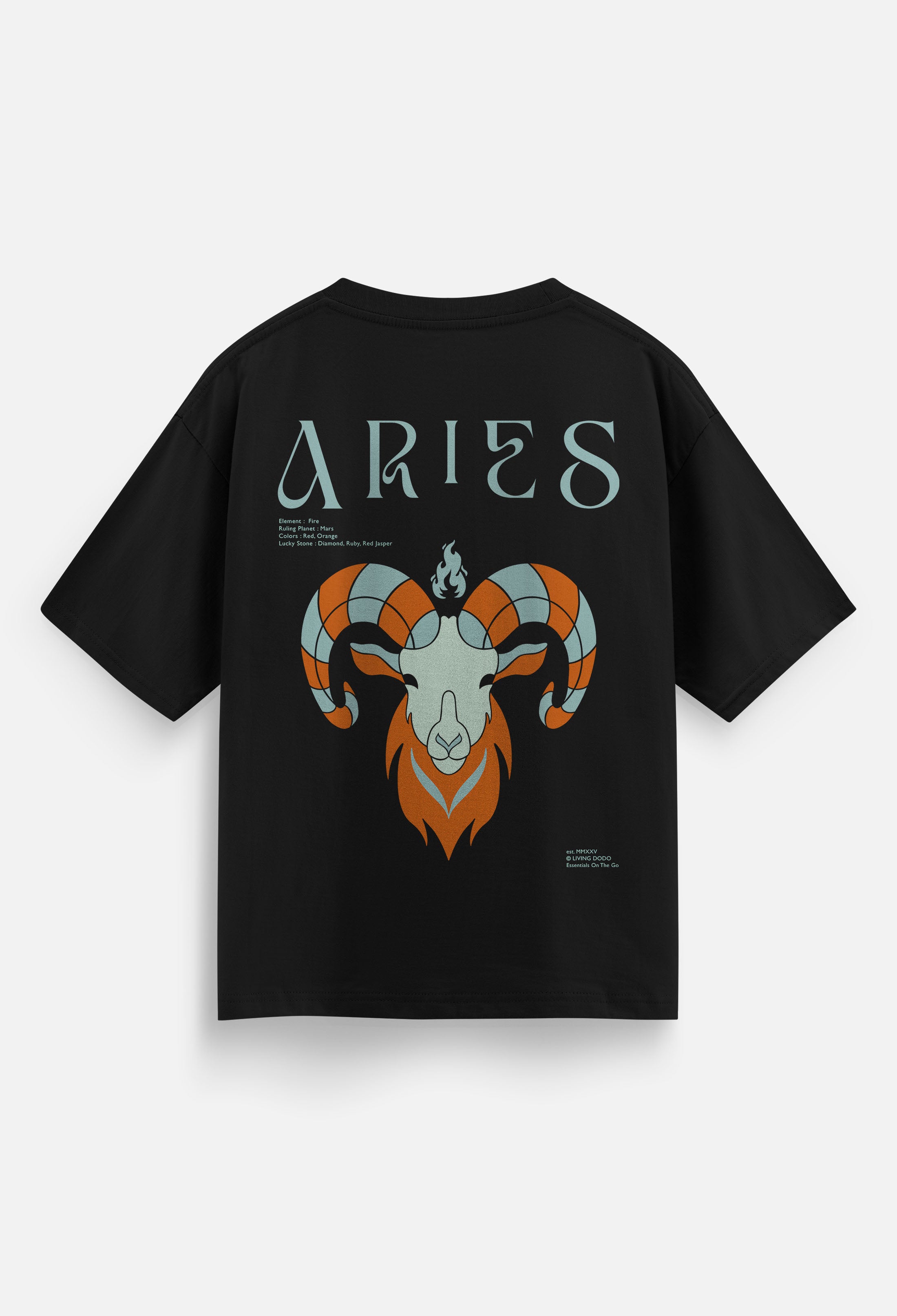 Aries Zodiac Men Oversized T-Shirt