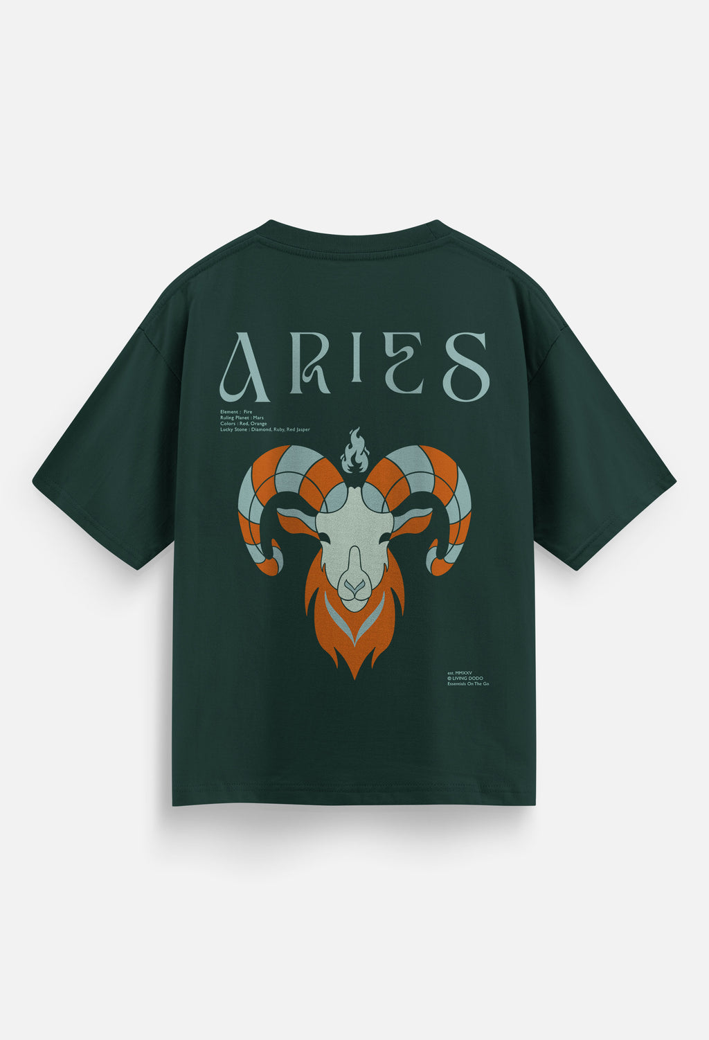 Aries Zodiac Men Oversized T-Shirt