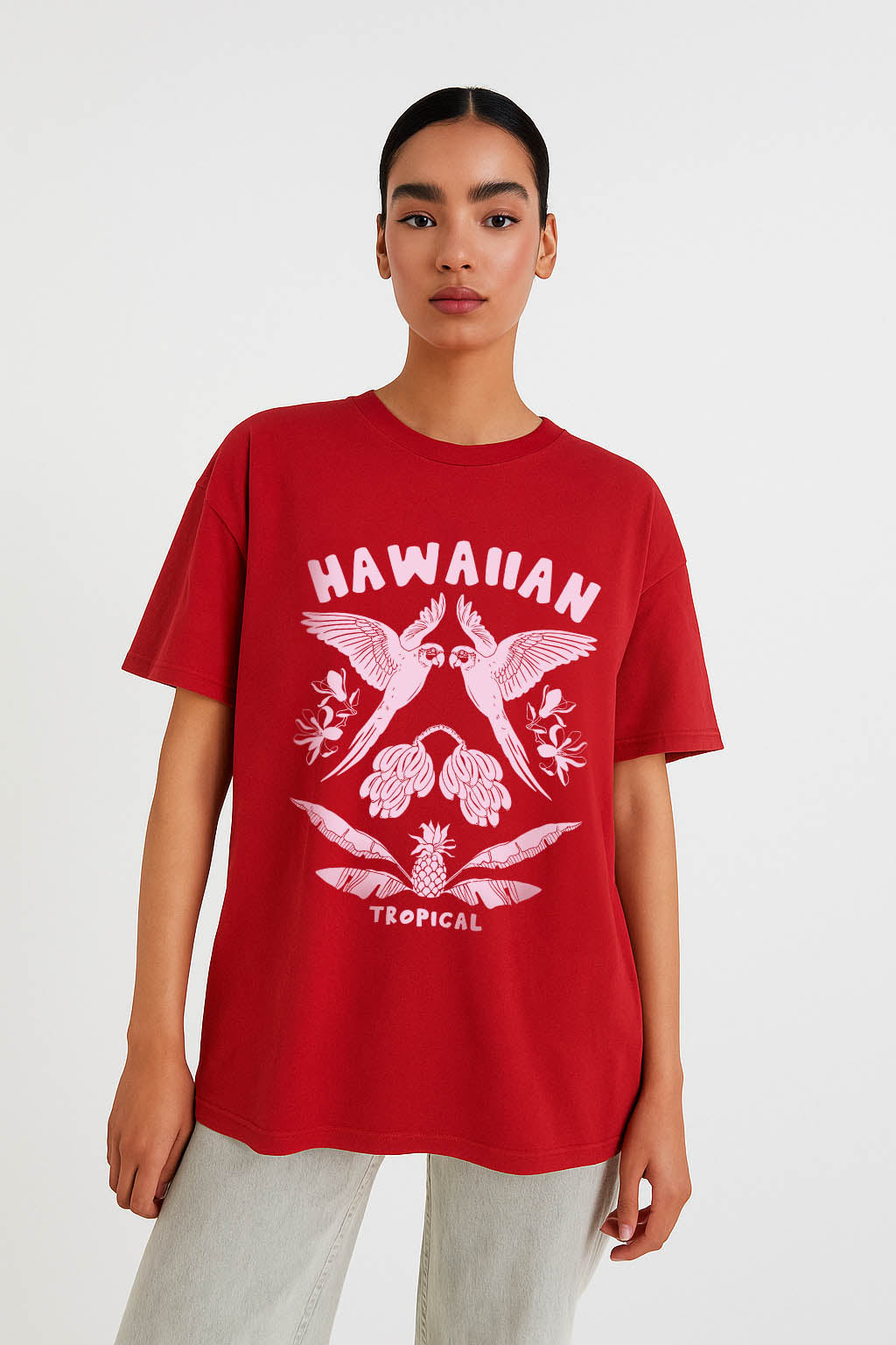 Hawaiian Tropical Women Oversized T-Shirt