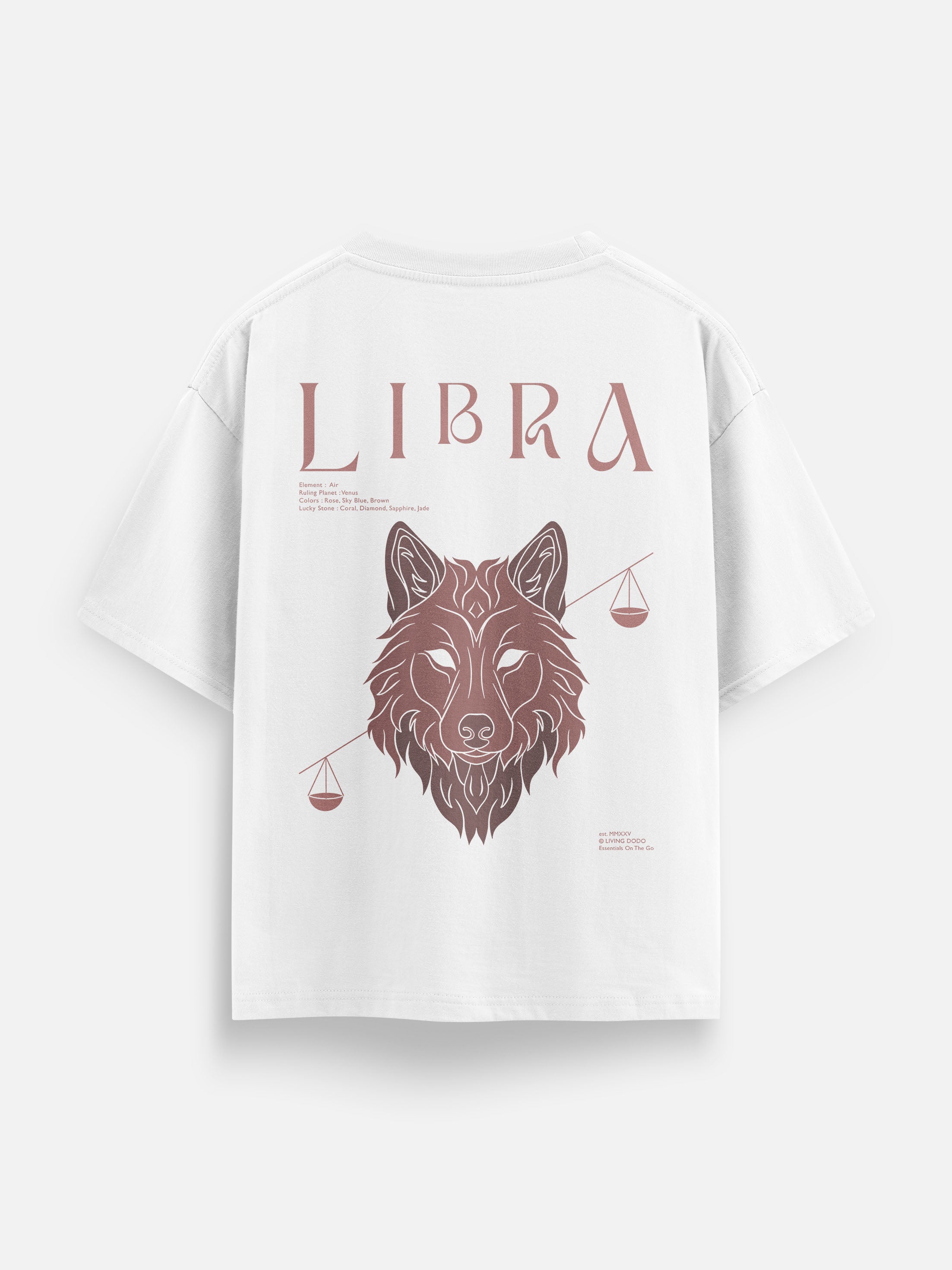 Libra - Zodiac Men Oversized T-Shirt