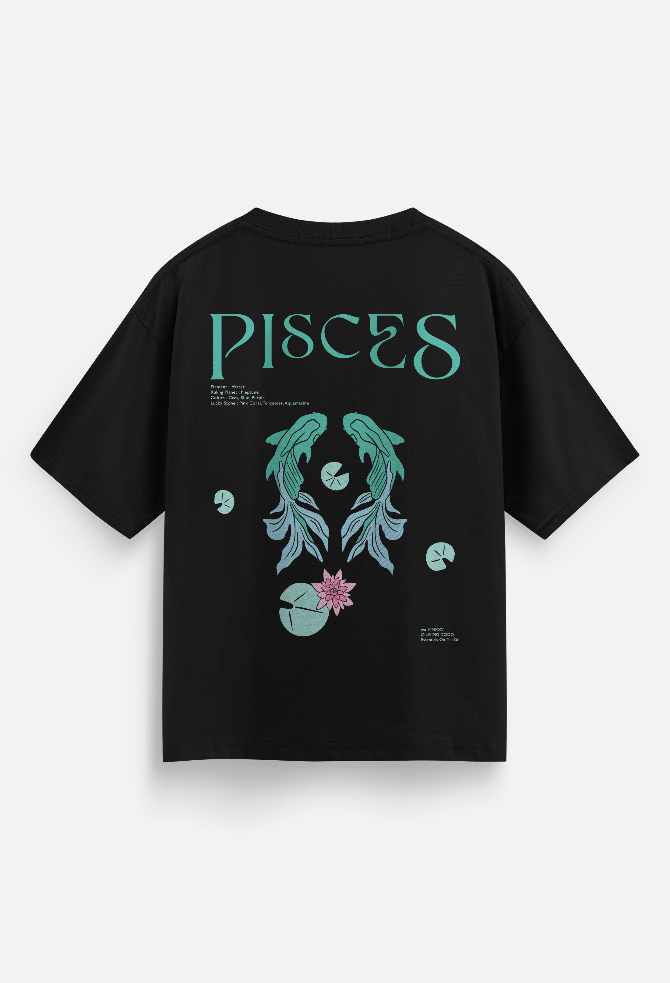 Pisces - Zodiac Men Oversized T-Shirt
