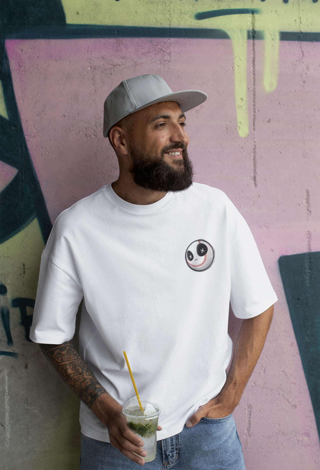 Soccer Smile - Oversized Men T-Shirt