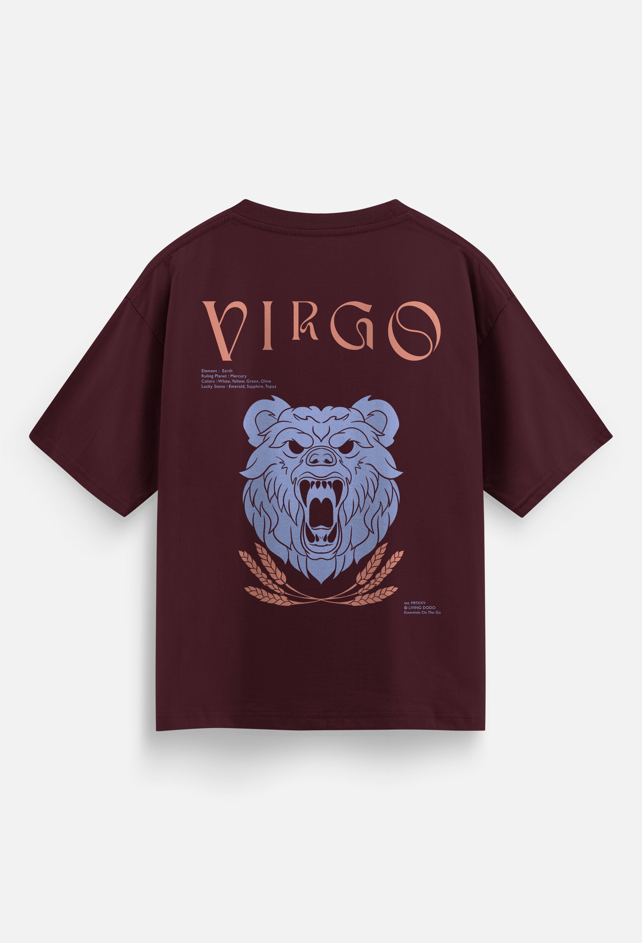 Virgo - Zodiac Men Oversized T-Shirt