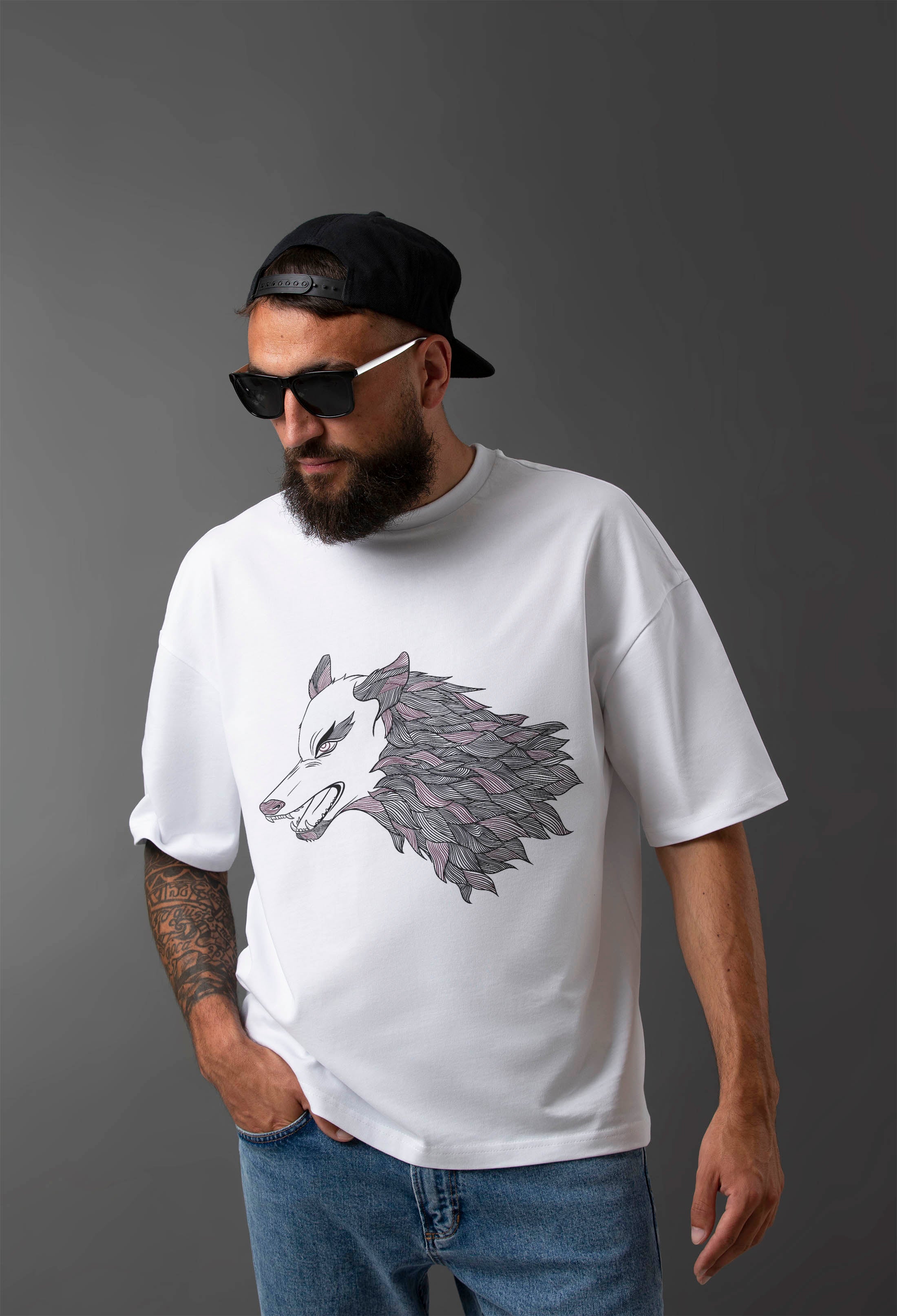 Wolf - Oversized Men T-Shirt